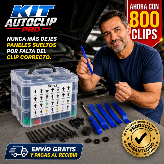 KIT AUTOCLIP PRO   800 Clips para mantener todas las piezas de tu auto firmes y bien ajustadas