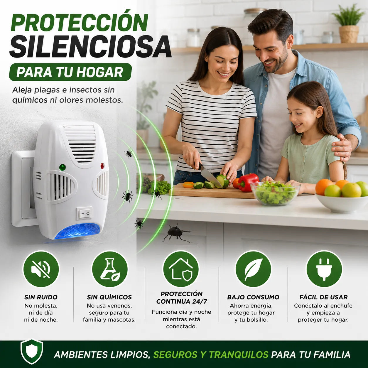 REPELENTE SLEEP GUARD ULTRA™ Duerme tranquilo sin molestias de plagas en casa