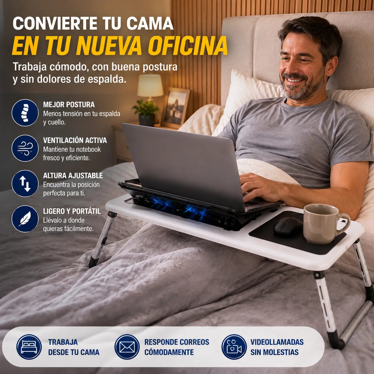 ESCRITORIO PRO FLEX    Trabaja, estudia y juega cómodamente donde quieras