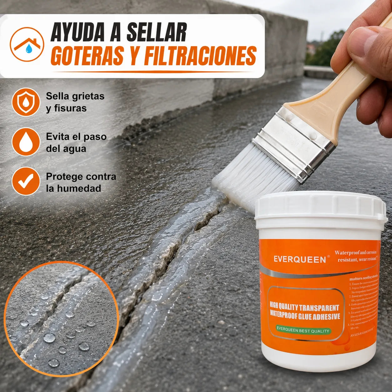 Sellador impermeable transparente EVERQUEEN - ENVIO GRATIS Y PAGAS A RECIBIR