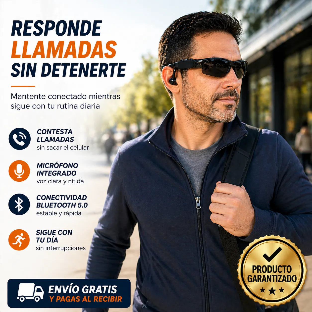 Gafa Bluetooth FLOW VISION PRO™ Mantente conectado sin detener tu rutina diaria