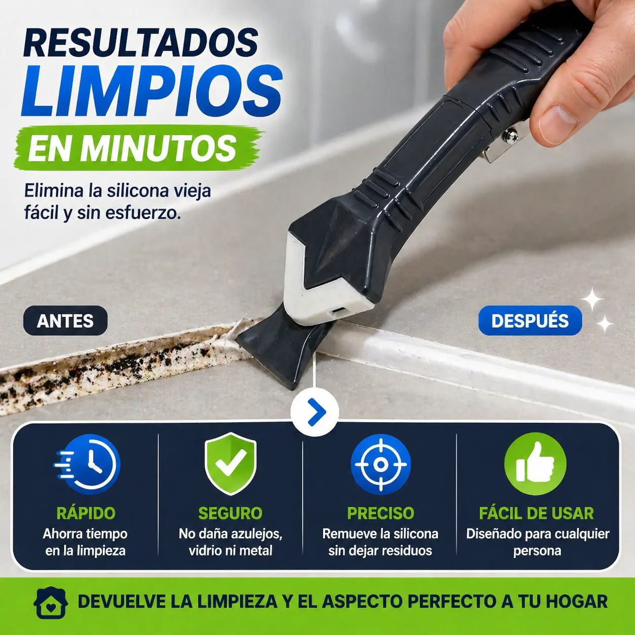 REMOVEDOR SILIC CLEAN PRO™ Elimina silicona fácil y sin dañar tus superficies