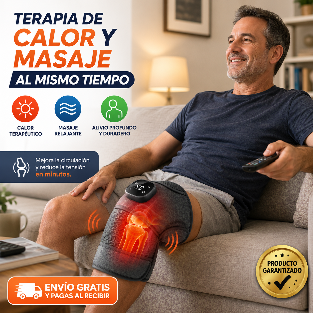 RODILLERA THERMORELIEF PRO Terapia de calor y masaje para rodilla y hombro
