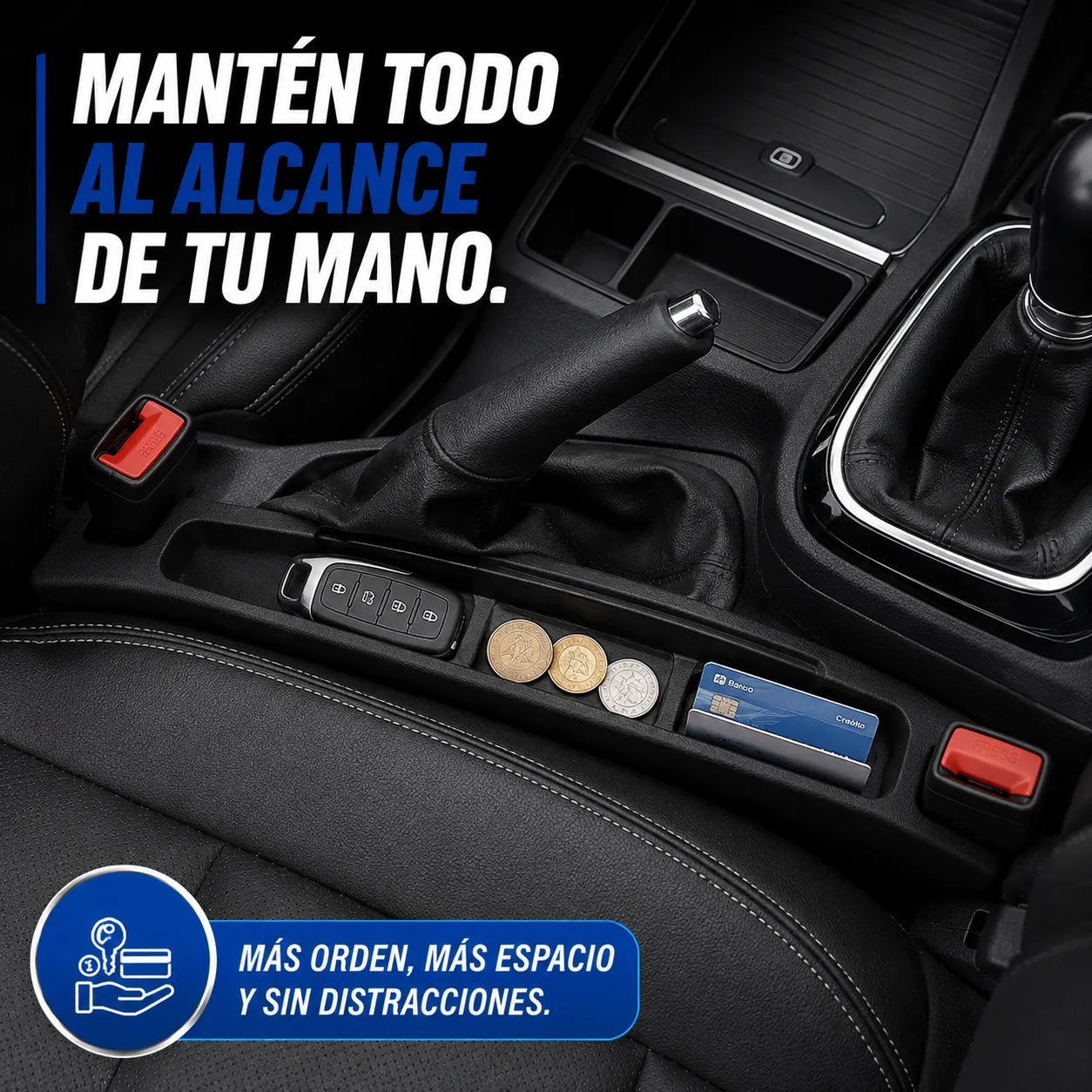 PROTECTOR AUTOGAP PRO   Evita que tus objetos caigan entre los asientos
