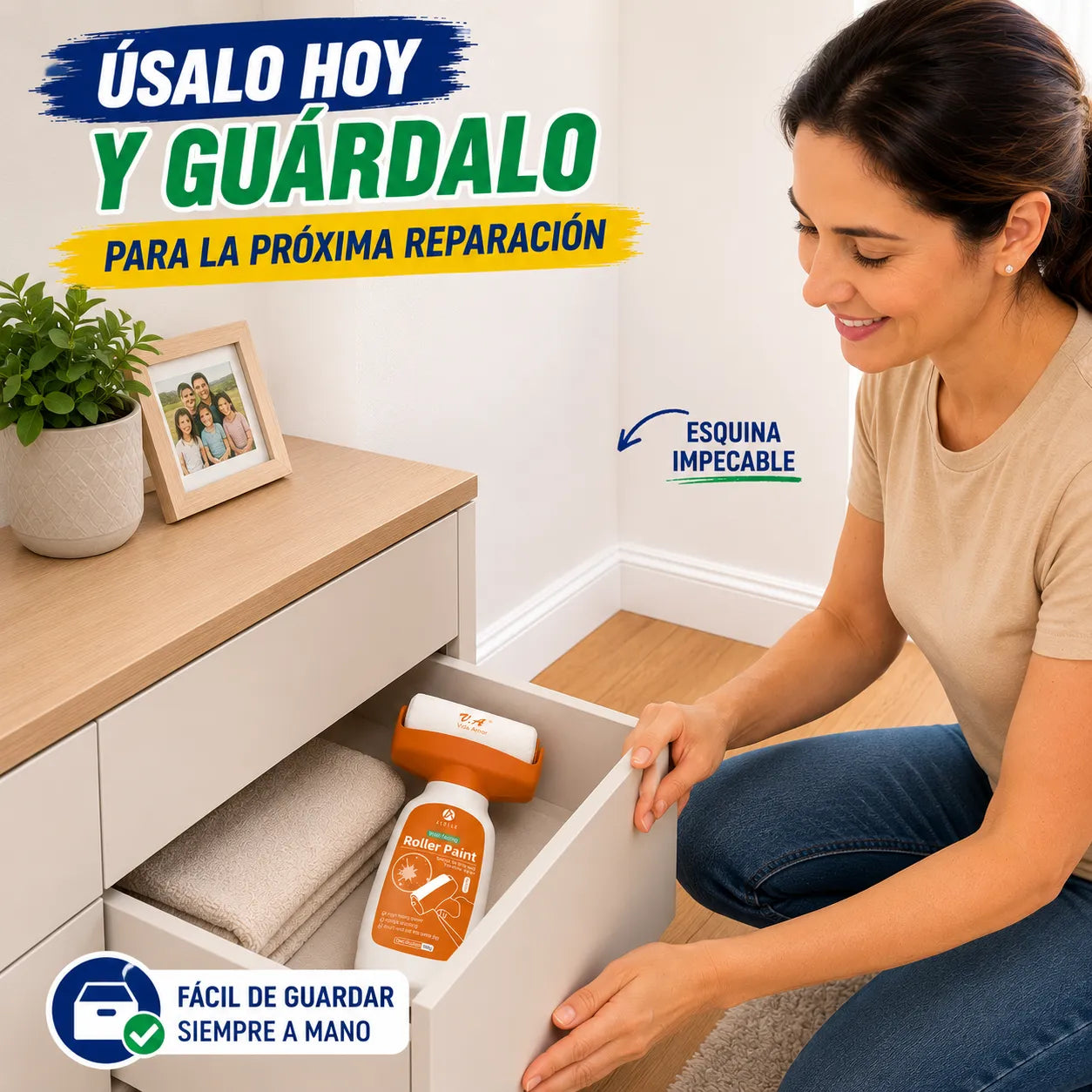 RODILLO ROLLER PAINT   Renueva tus paredes en minutos sin pintar toda la habitación