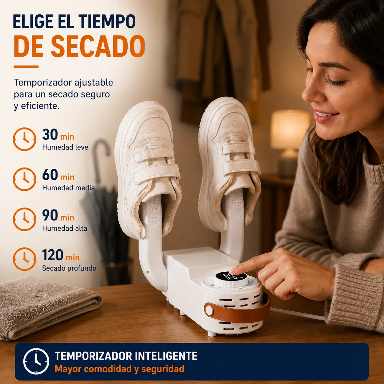 SECADOR TERMOSTEP PRO   Seca tu calzado y déjalo listo para volver a usar en minutos.