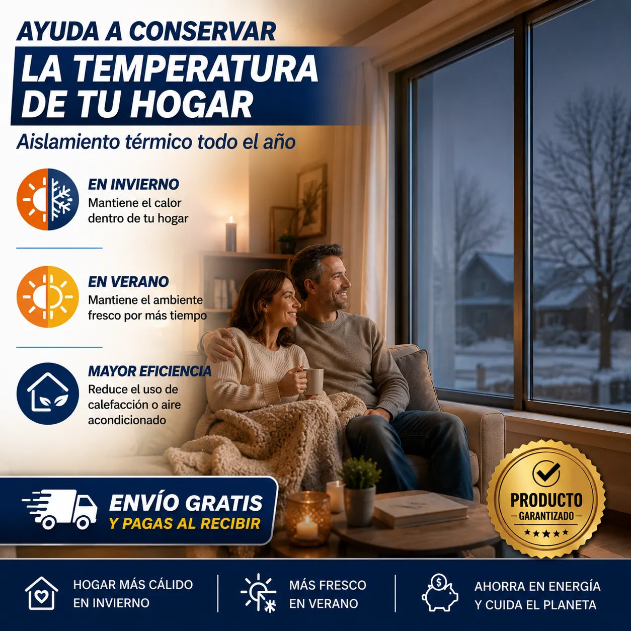LÁMINA THERMO PRIVACY  Privacidad total y aislamiento térmico todo el año