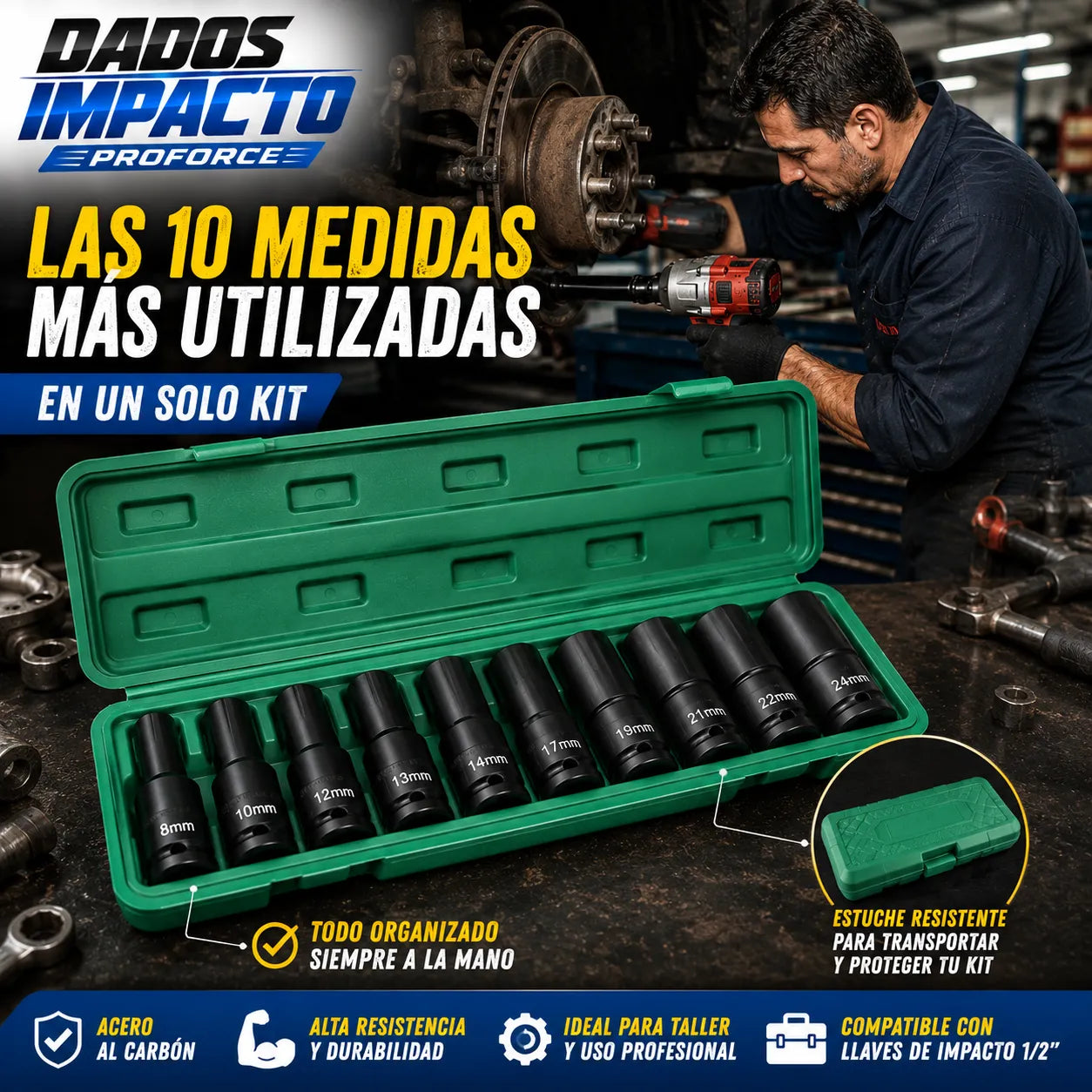 DADOS IMPACTO PRO FORCE   El juego completo para trabajar con máxima resistencia