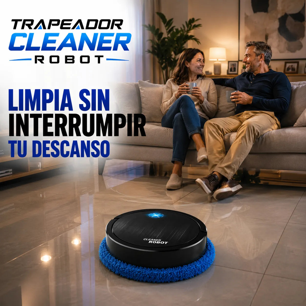 TRAPEADOR CLEANER ROBOT  Limpieza silenciosa mientras disfrutas tu tiempo para lo importante.