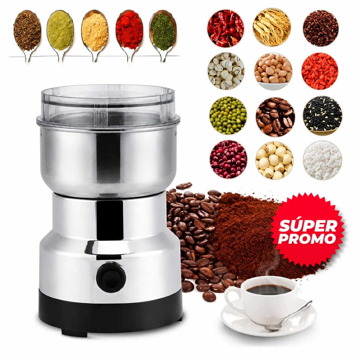 MOLINILLO MultiGrind Pro para el Hogar   APROVECHA 50% OFF, ENVIO GRATIS Y PAGAS AL RECIBIR