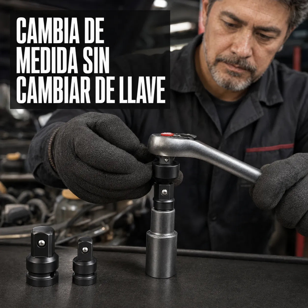 KIT CONVERSION TOTAL   Set de 6 adaptadores múltiples para tu llave de impacto