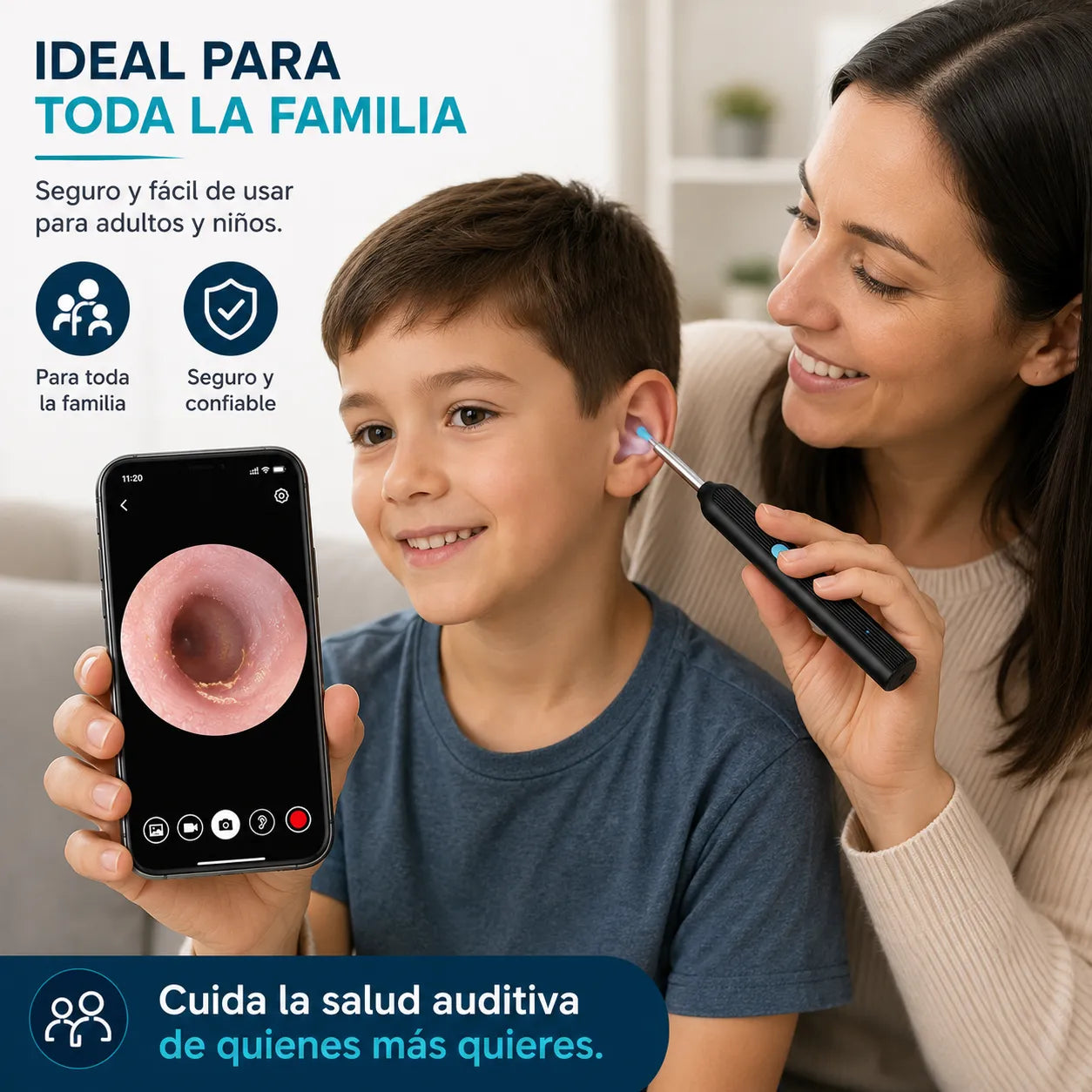 OTOSCOPIO VISIOCARE PRO   Observa y limpia tus oídos con mayor precisión desde tu celular
