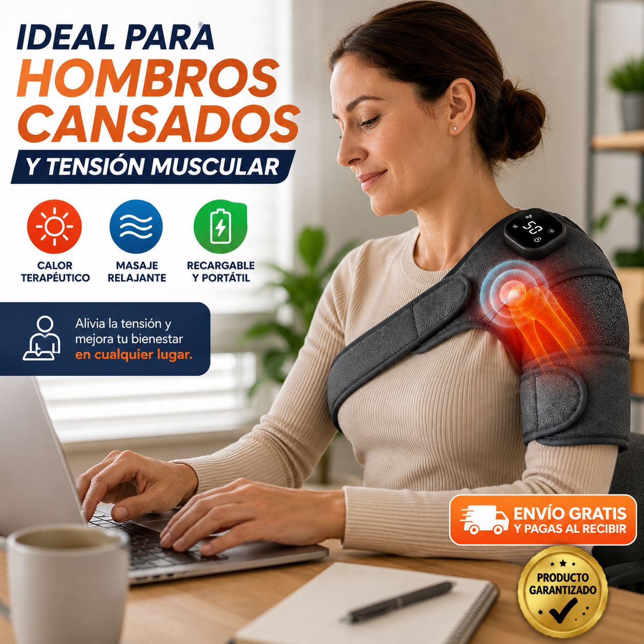 RODILLERA THERMORELIEF PRO Terapia de calor y masaje para rodilla y hombro