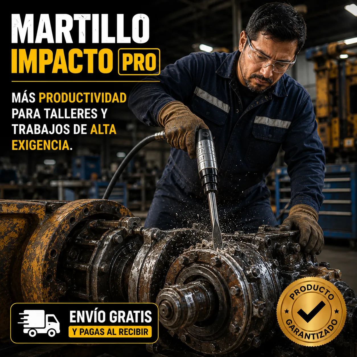 MARTILLO IMPACTO PRO   Potencia industrial para trabajos de demolición y desarme profesionales.