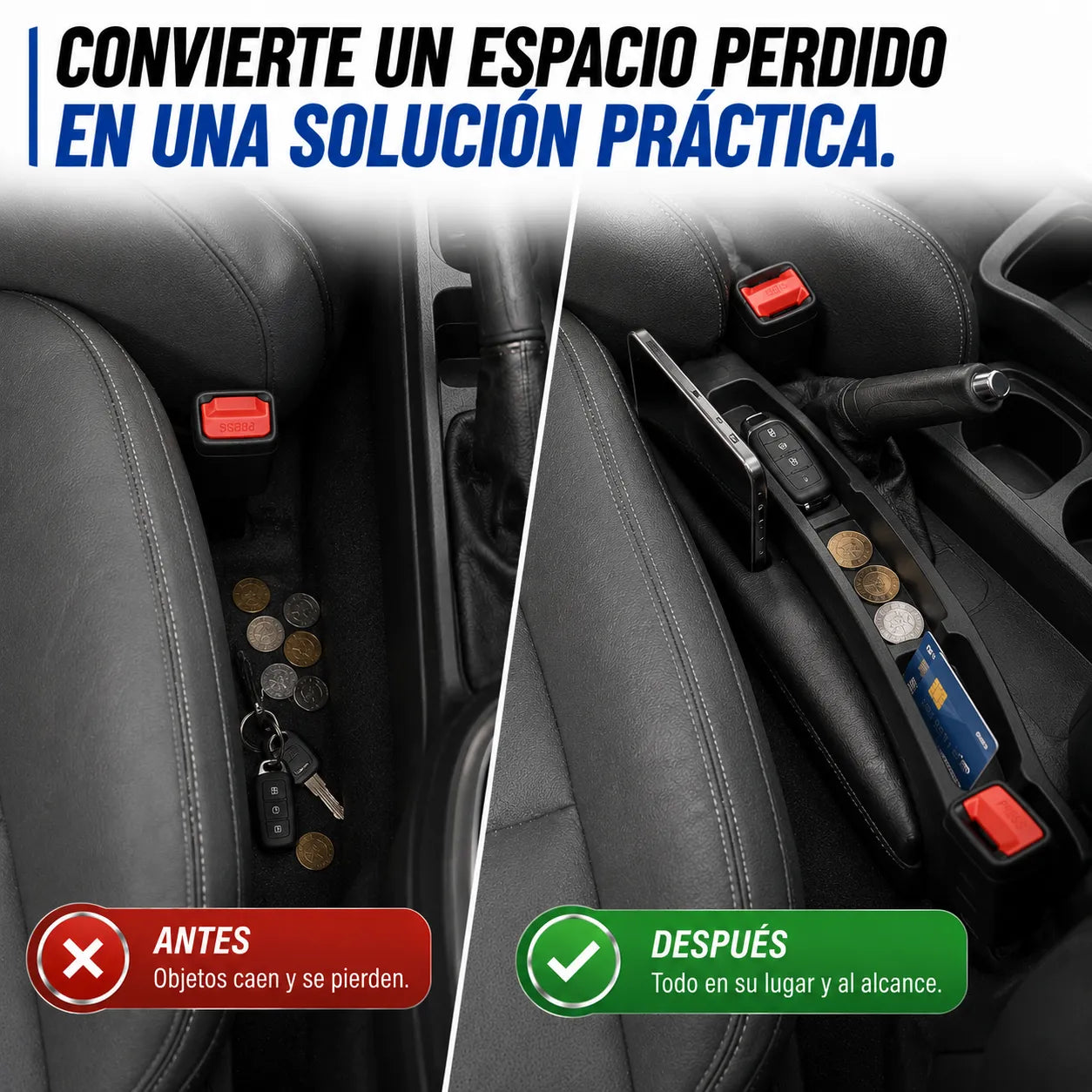 PROTECTOR AUTOGAP PRO   Evita que tus objetos caigan entre los asientos