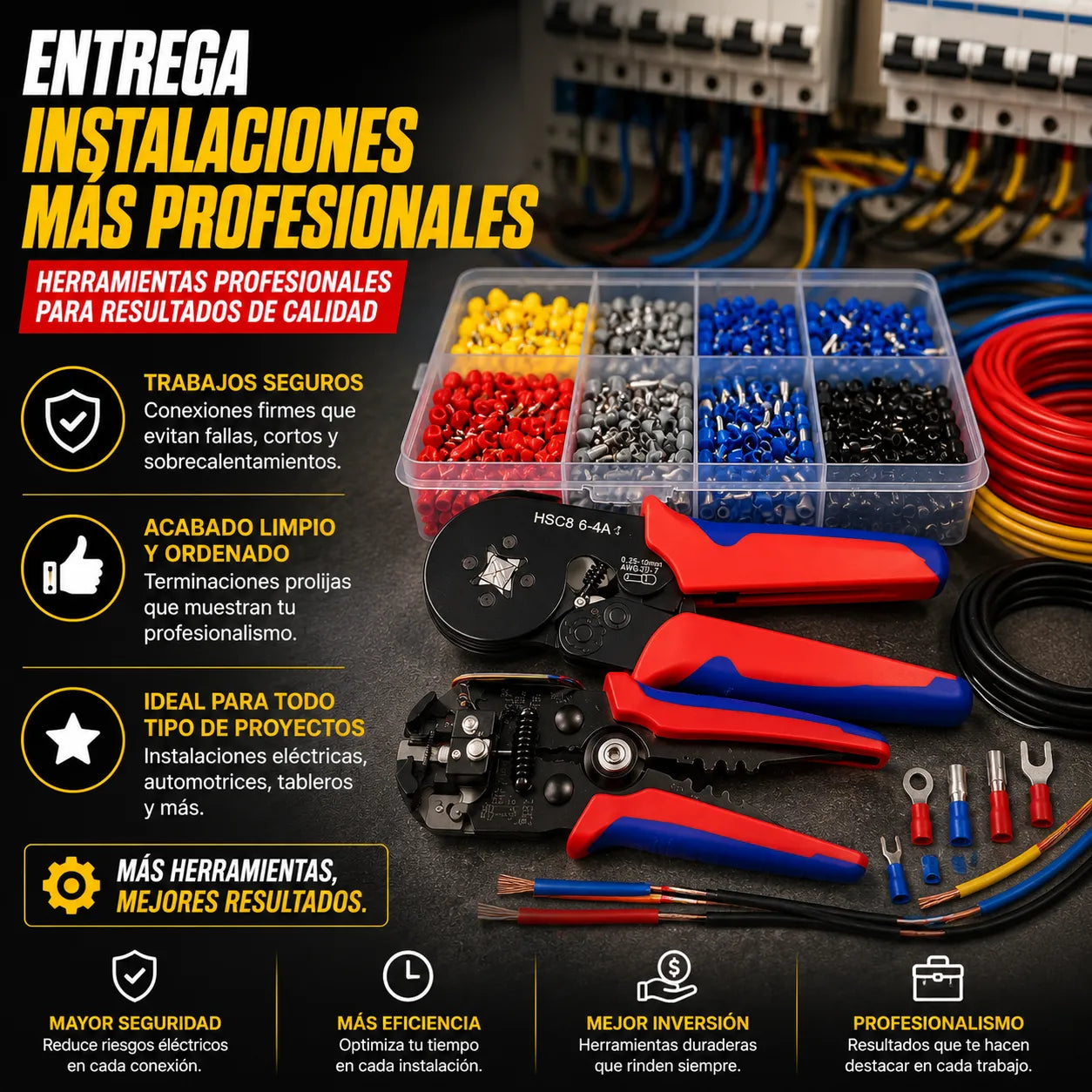 KIT ELECTROPRO MAX™   Conexiones Firmes y Seguras para Trabajos Profesionales