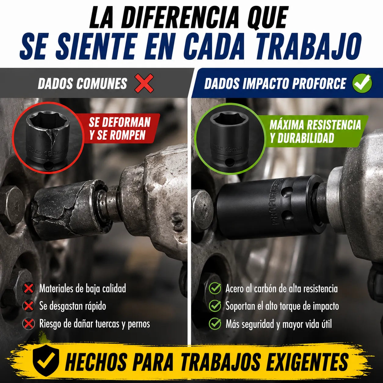 DADOS IMPACTO PRO FORCE   El juego completo para trabajar con máxima resistencia