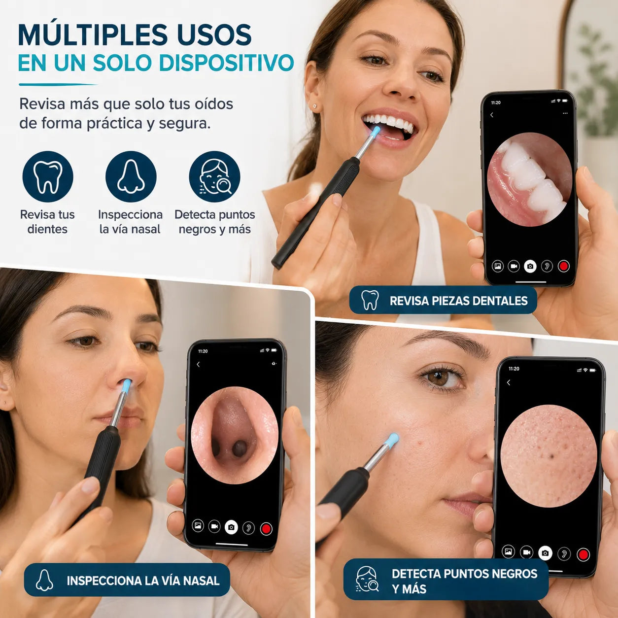 OTOSCOPIO VISIOCARE PRO   Observa y limpia tus oídos con mayor precisión desde tu celular