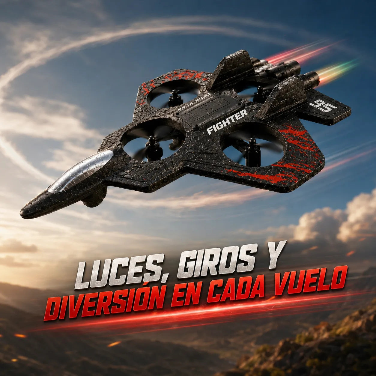 DRON STAR FIGHTER   Revive la emoción de volar y compártela con tu hijo