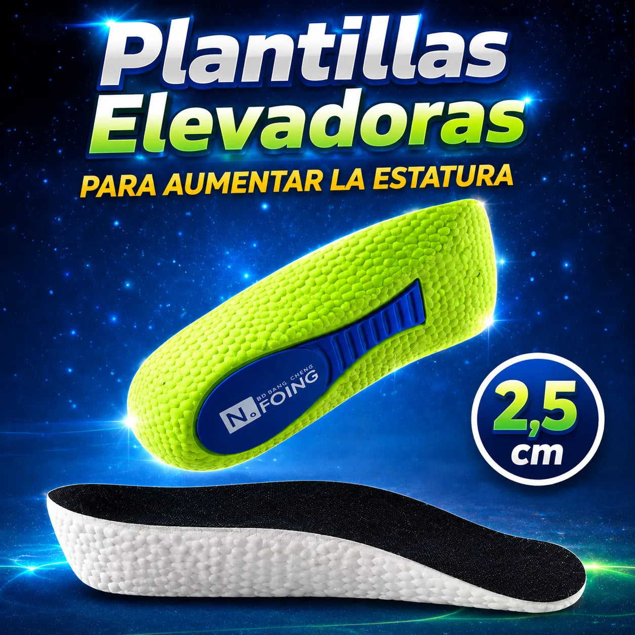 PLANTILLAS ELEVADORAS PARA AUMENTAR ESTATURA - UP FLEX