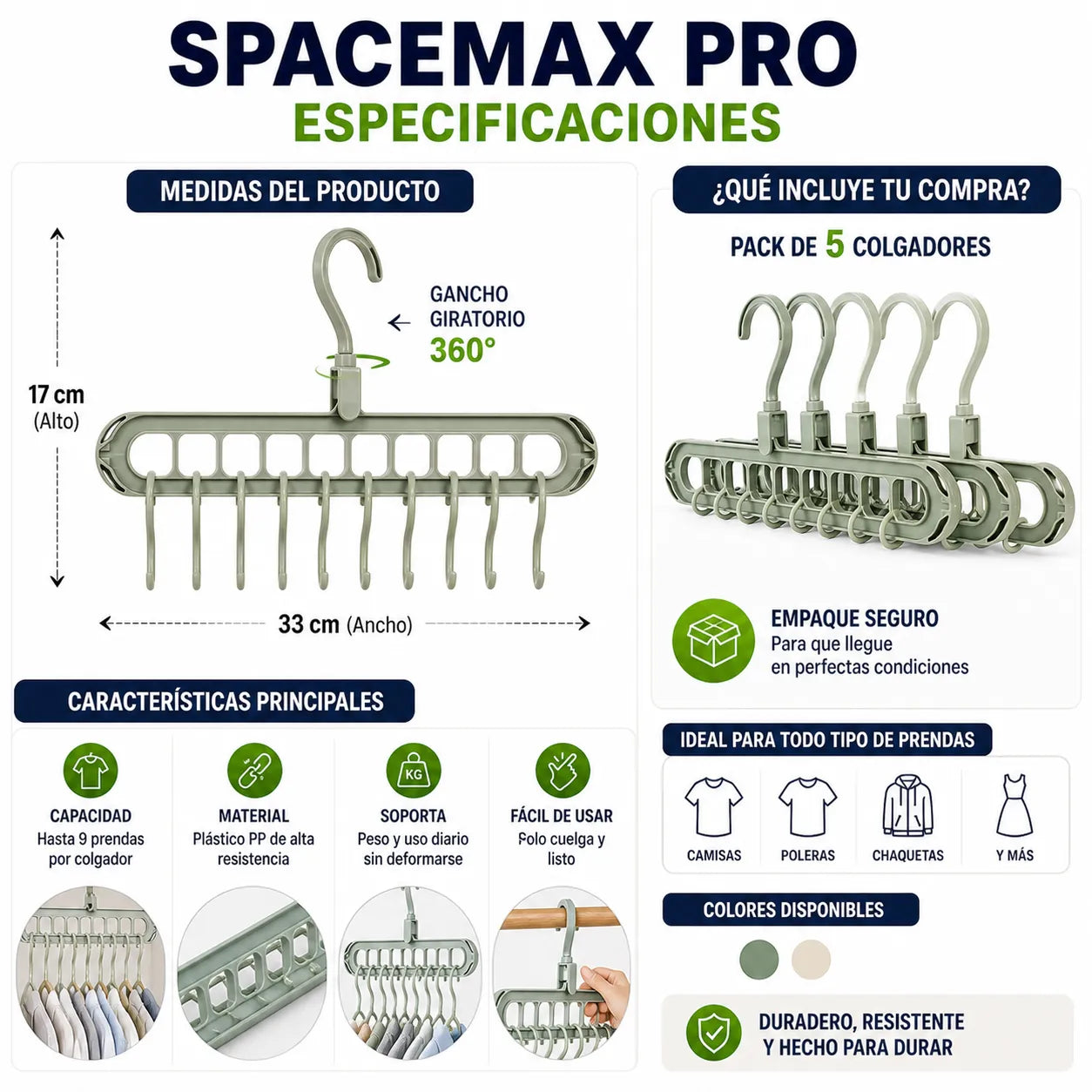 SPACE MAX PRO Multiplica el espacio de tu clóset en segundos