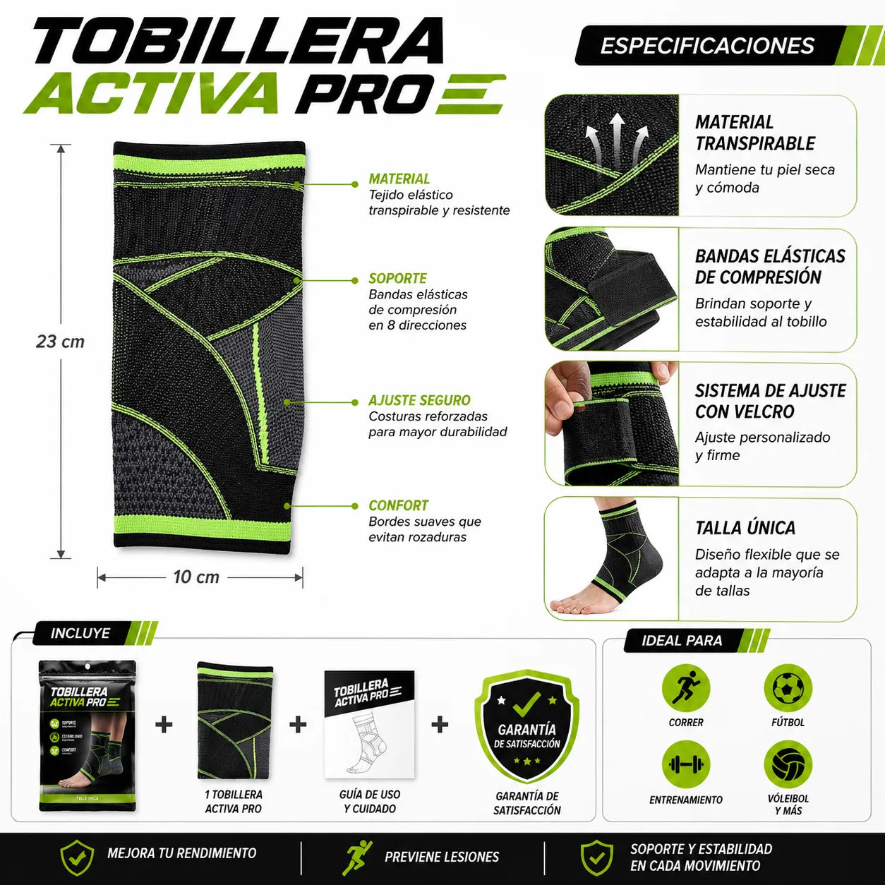 TOBILLERA ACTIVA PRO   Estabilidad ortopédica para seguir activo sin preocupaciones