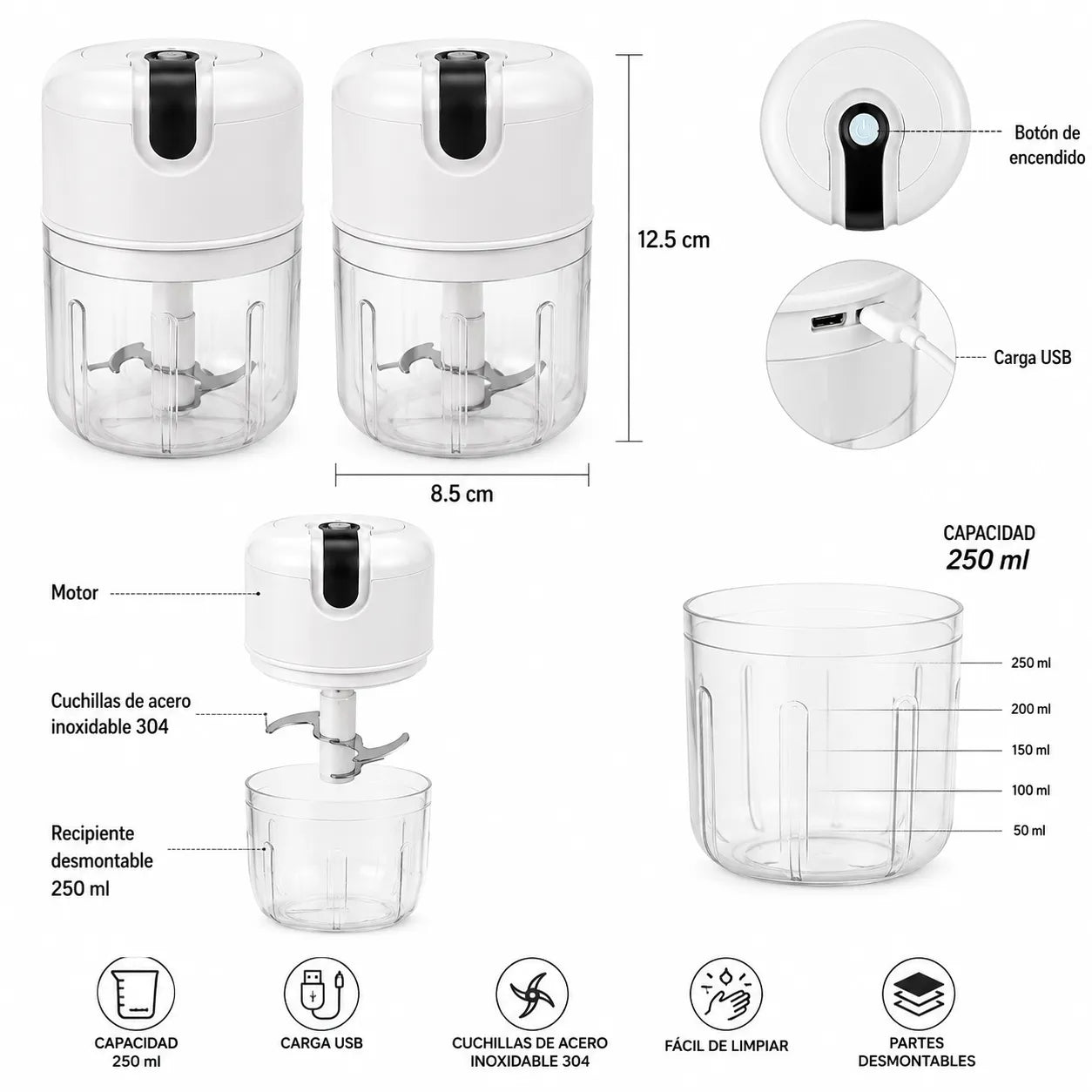 PICADORA QUICK CHEF  Pica tus ingredientes rápido y sin esfuerzo - APROVECHA LA OFERTA 2x1
