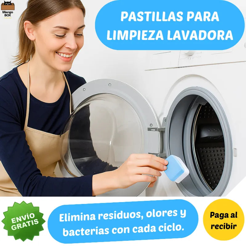 SET DE 12 PASTILLAS PARA LIMPIEZA LAVADORA