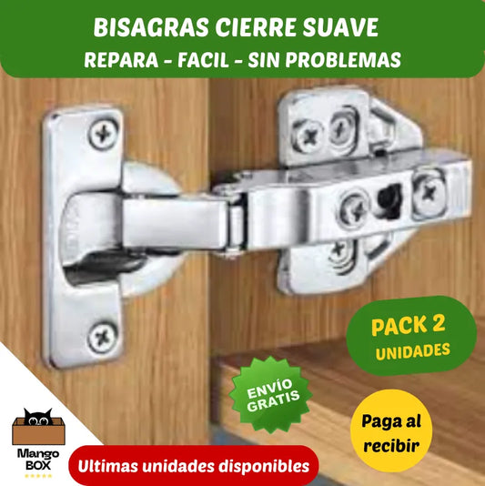 PACK DE 2 BISAGRAS CIERRE SUAVE