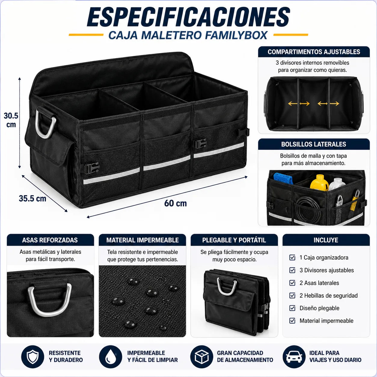 CAJA MALETERO FAMILYBOX Viaja con todo ordenado y fácil de encontrar