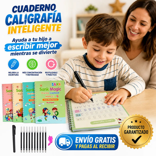 CUADERNO CALIGRAFÍA INTELIGENTE Ayuda a tu hijo a escribir mejor desde pequeño