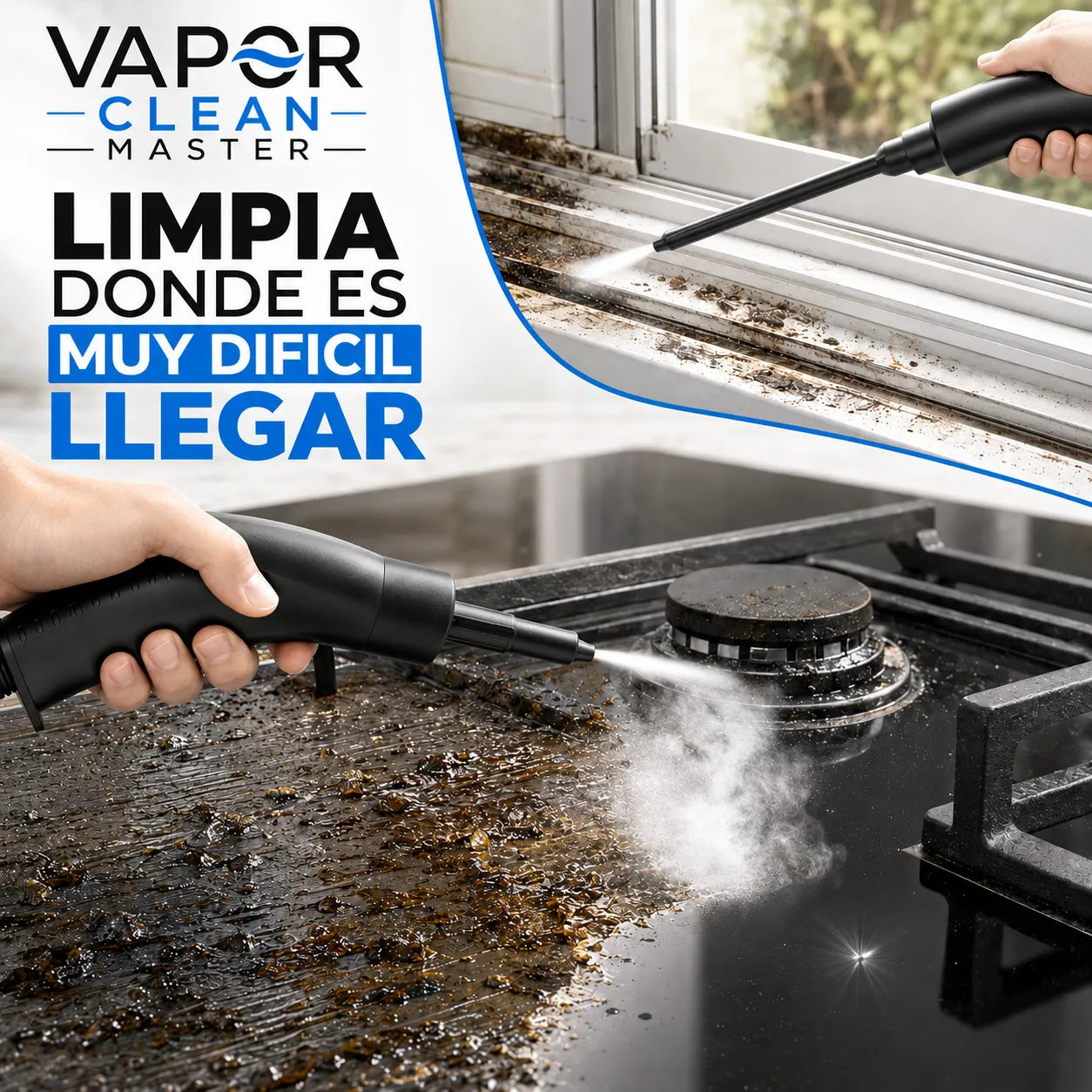 EQUIPO VAPOR CLEAN MASTER  Limpieza profunda y eficiente para tu hogar y automóvil